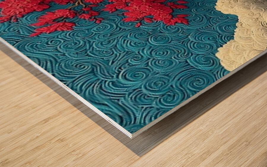 Ten No Hana 天の花 - Flowers Of Heaven - Japanese Floral Art Prints Wood print