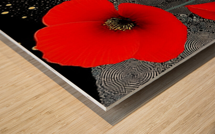 Yoru No Hana 夜の花 - Night Bloom - Japanese Floral Art Prints Wood print