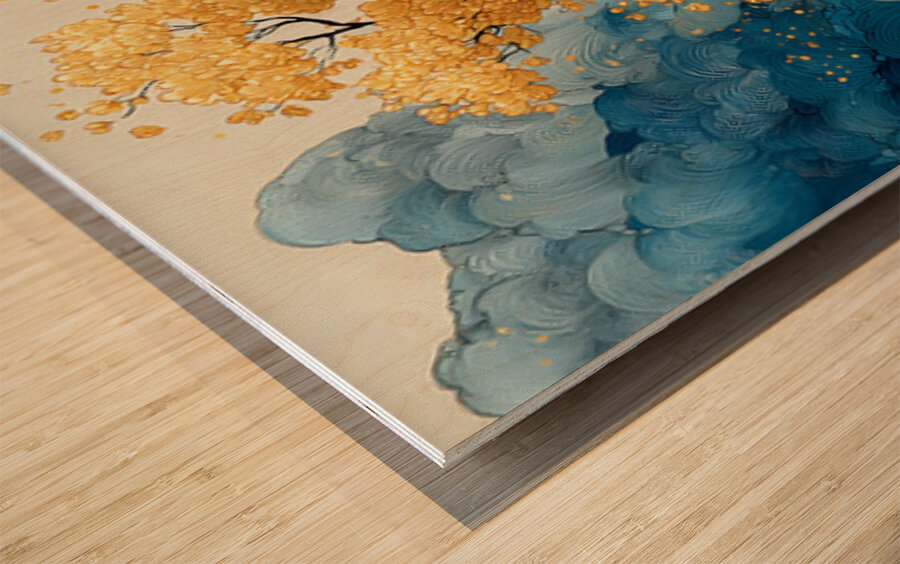 Kin No Ki 金の木 - Tree Of Gold - Japanese Nature Art Prints Wood print