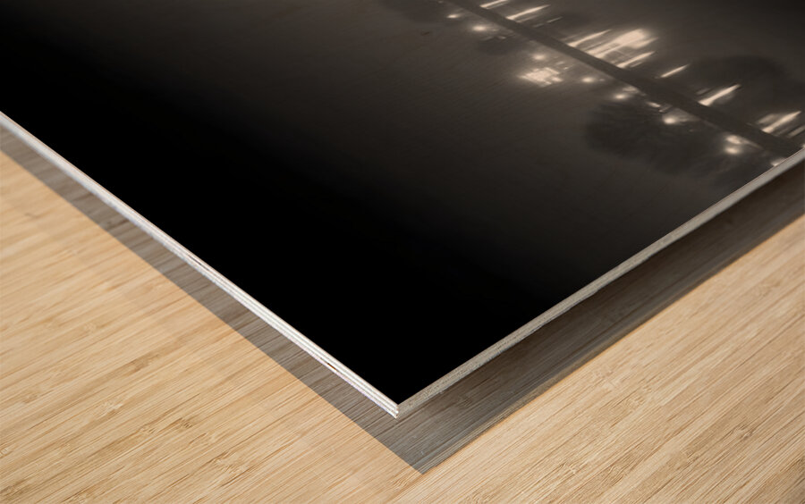 Sit And Reflect - Minimal Monochrome Art Prints Wood print