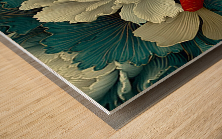 Seishin No Koun 精神の幸運 - Spiritual Good Fortune - Japanese Floral Art Prints Wood print