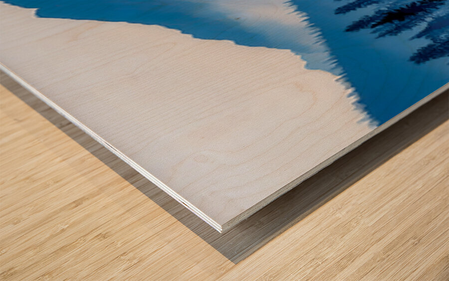 Horizon – Minimal Landscape Art Print Wood print