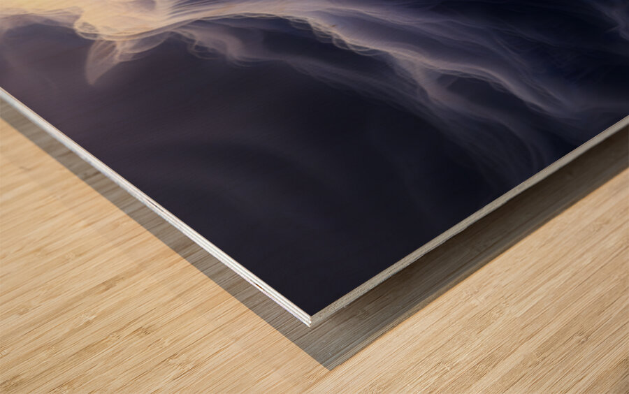 Phantom Tides – Abstract Seascape Art Print Wood print