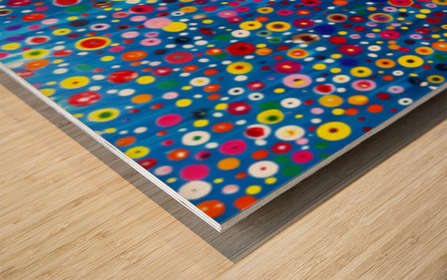 Cosmic Confetti – Vibrant Abstract Art Print Wood print