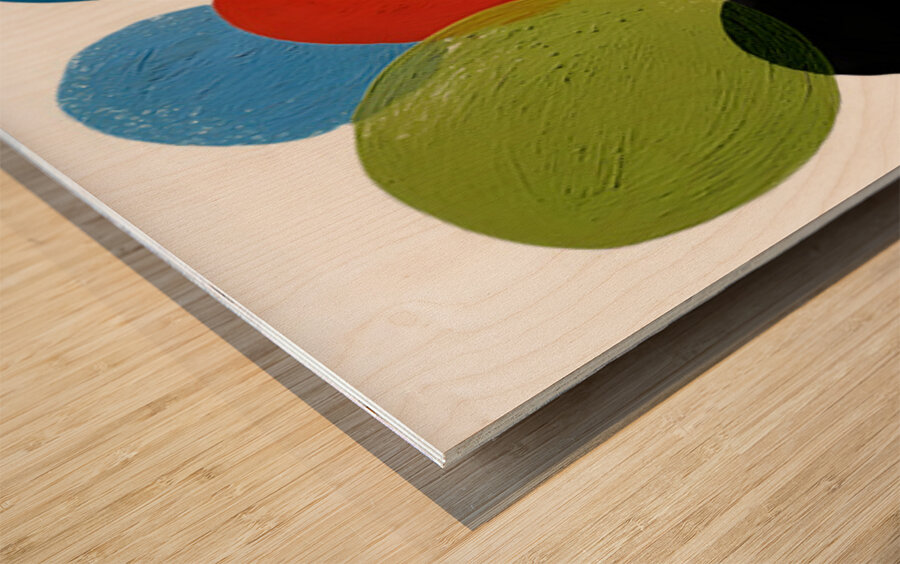 Pop Logic – Colorful Abstract Art Print Wood print