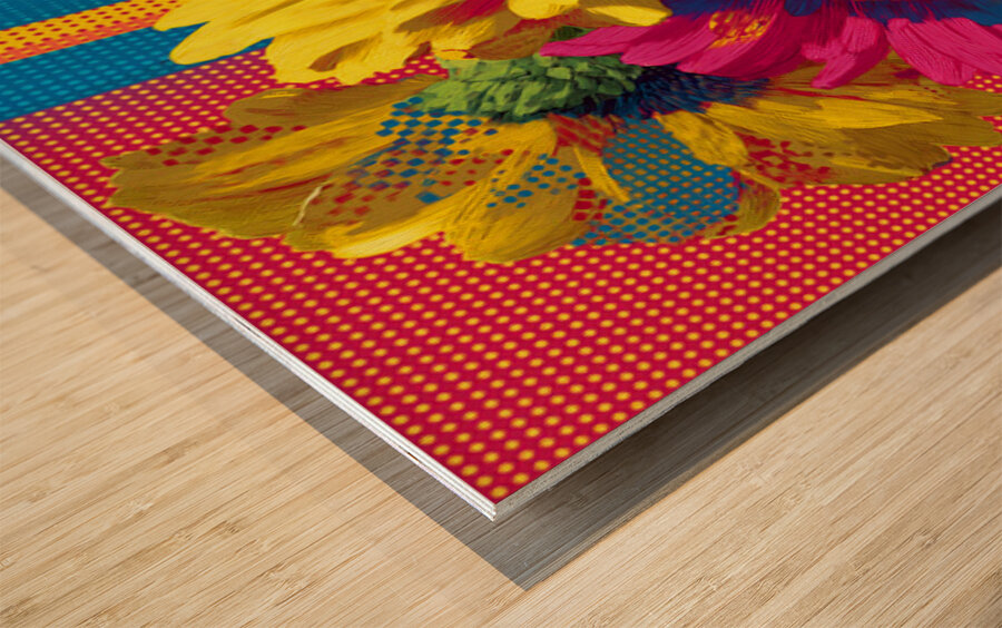 Atomic Blossom Wood print