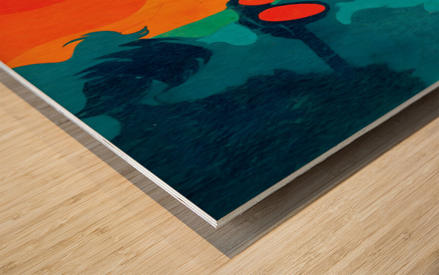 Intellectual Smoke – Vintage Pop Portrait Art Print Impression sur bois