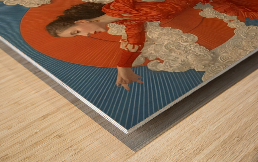 Dancing with the Sky – Vintage Dance Poster Art Print Wood print