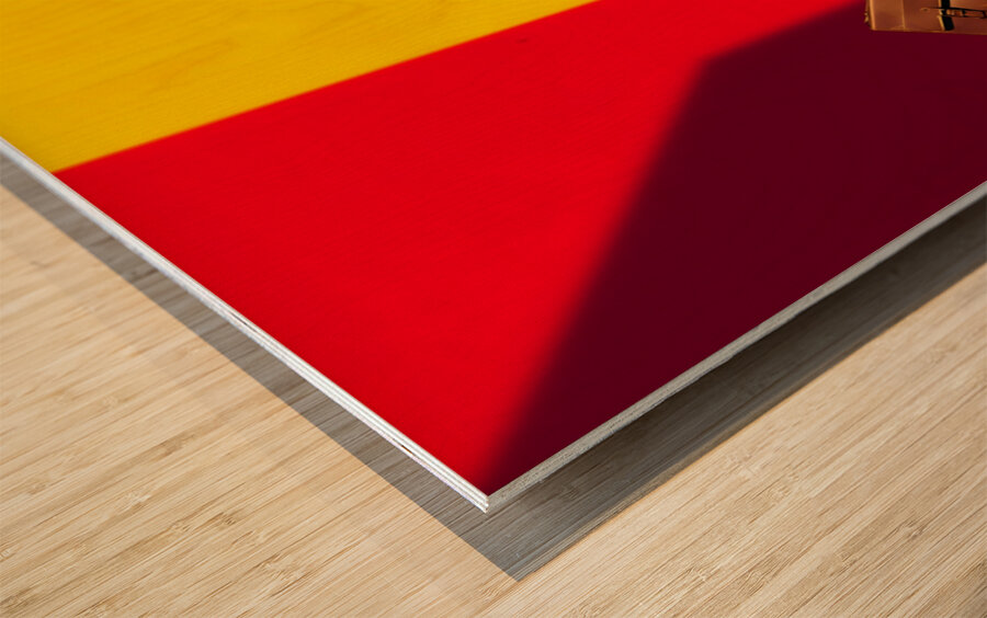 The Man Who Ran from Time – Surreal Poster Art Print Wood print