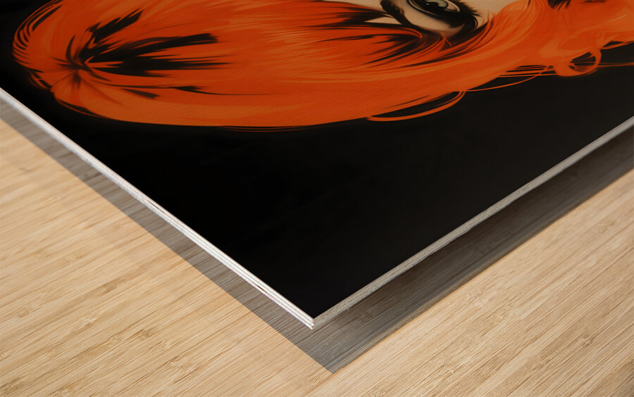 Fatal Flame – Vintage Fashion Art Print Wood print