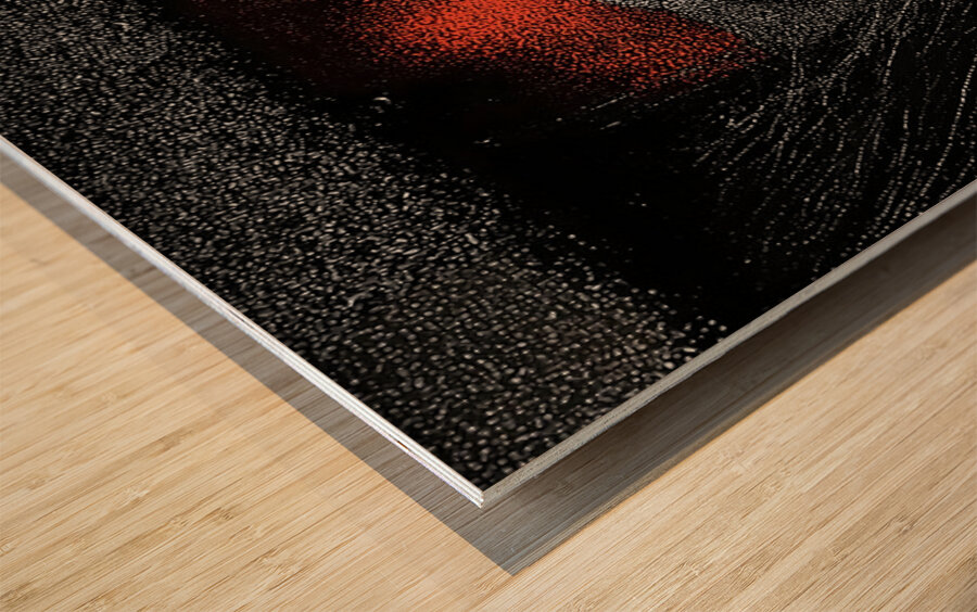 Beneath the Mask – Vintage Noir Portrait Art Print Wood print