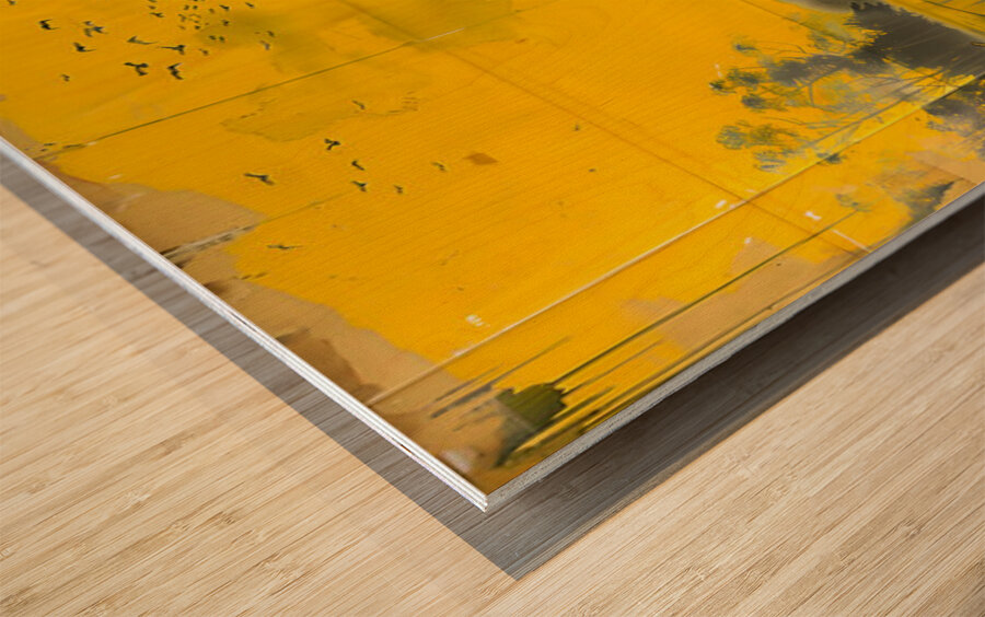 Silence at Sunset – Vintage Romantic Art Print Wood print