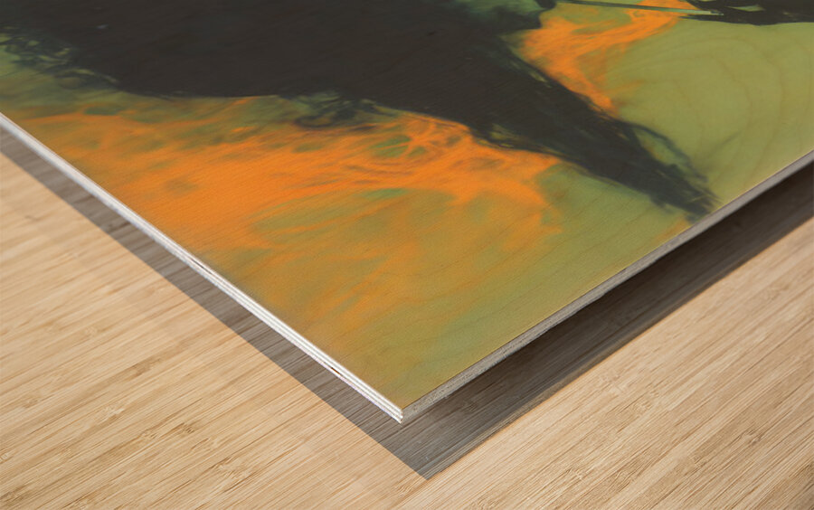 Smoke and Shadows – Vintage Noir Portrait Art Print Wood print