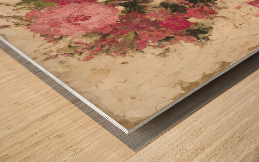 La Dame en Fleurs – The Lady in Bloom Vintage Poster Art Print Impression sur bois