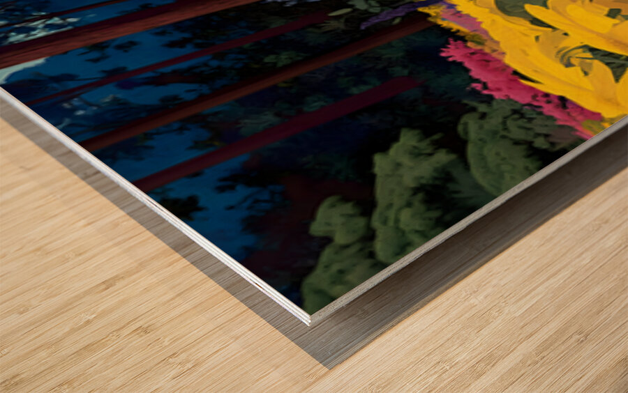 Vibe Bloom – Colorful Floral Art Print Wood print