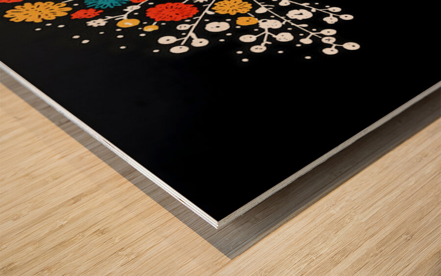 Pop Botanique – Botanical Pop Art Print Wood print