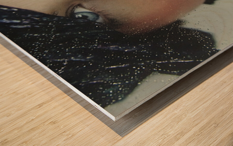 The Stare – Vintage Fashion Portrait Art Print Wood print