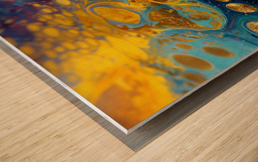 Liquid Groove – Fluid Abstract Art Print Wood print