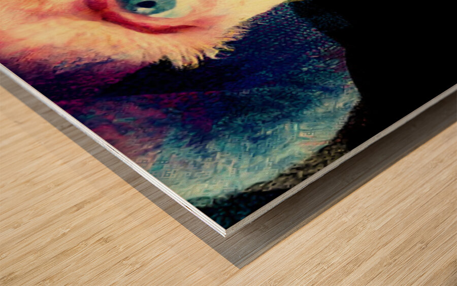 Post-Impressionist Icon – Piercing Eyes Portrait Art Print Wood print