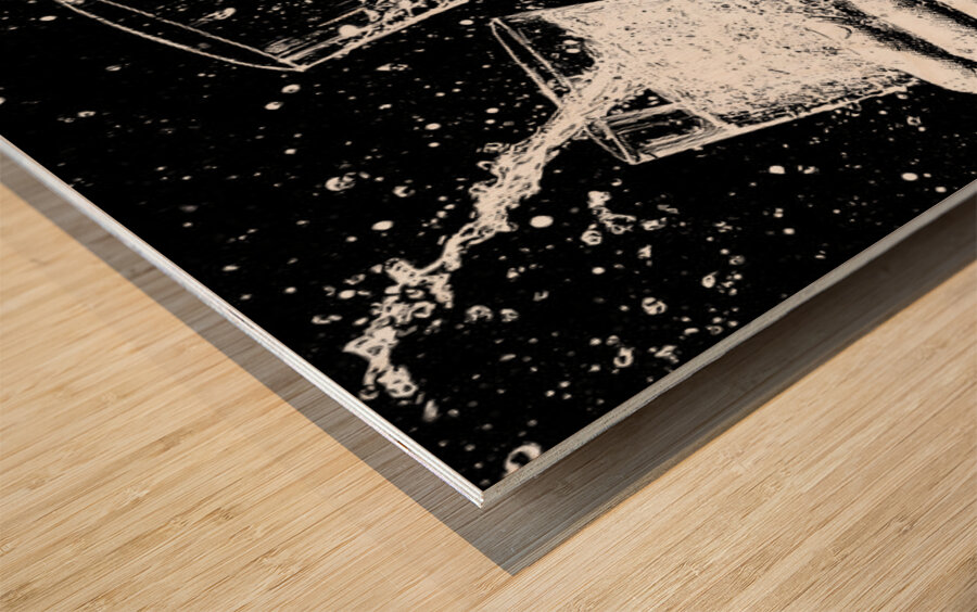 Cheers – Champagne Toast Art Print Wood print