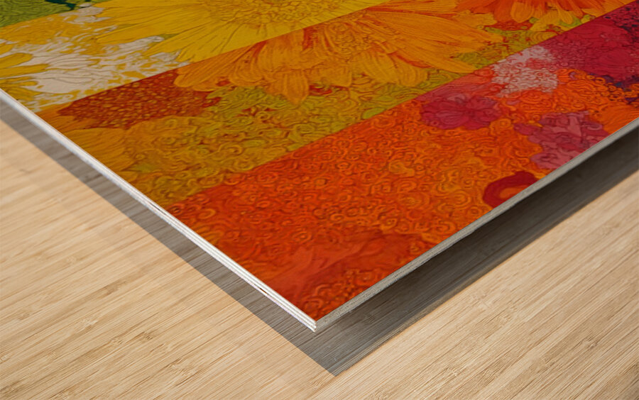 Spectrum Daydream - Floral Spectrum Portrait Art Print Wood print