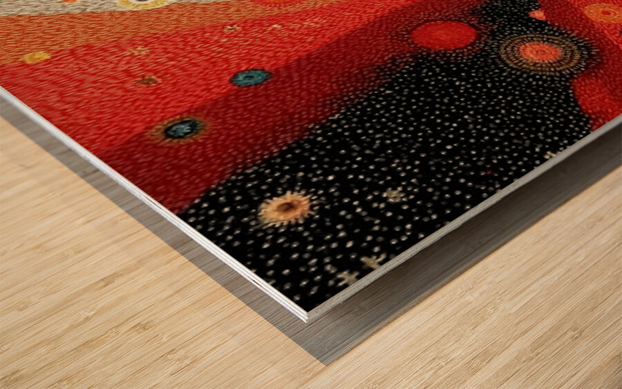 Stardust Vortex – Intricate Pointillist Abstract Wood print