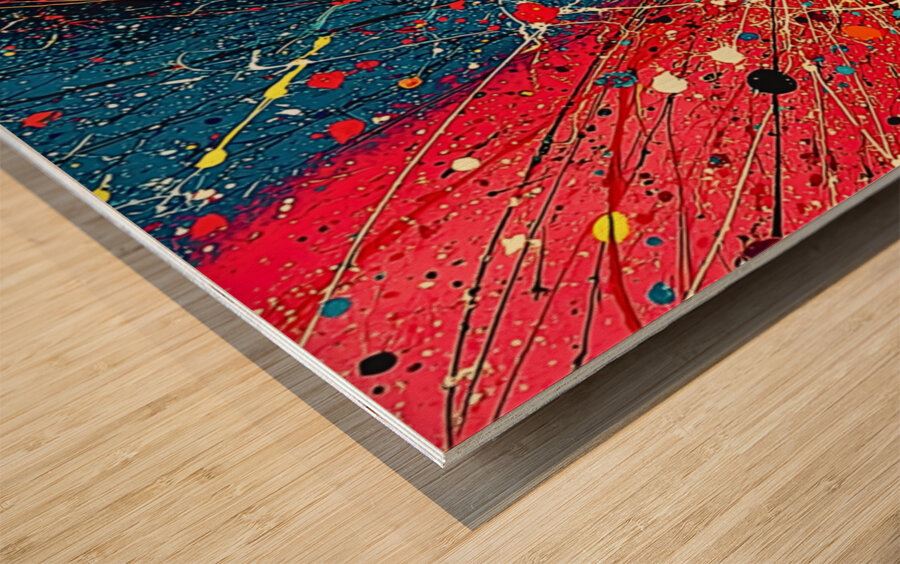 Chaotic Clarity – Anxiety Abstract Print Wood print