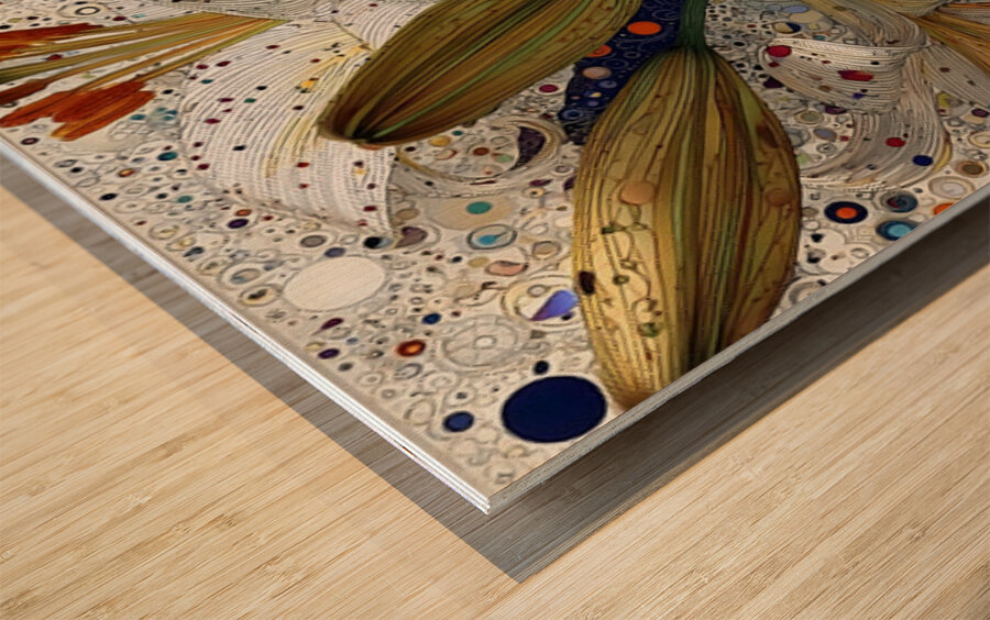 Stargazer Constellation – Lily Pattern Abstract Print Wood print