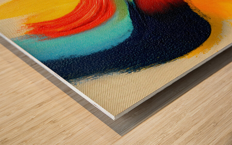 Chromatic Blocks VII – Patchwork Abstract Print Wood print