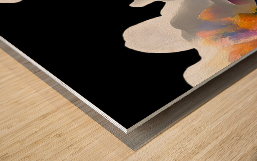 Spectrum Front – Electric Cloudscape Abstract Print Wood print