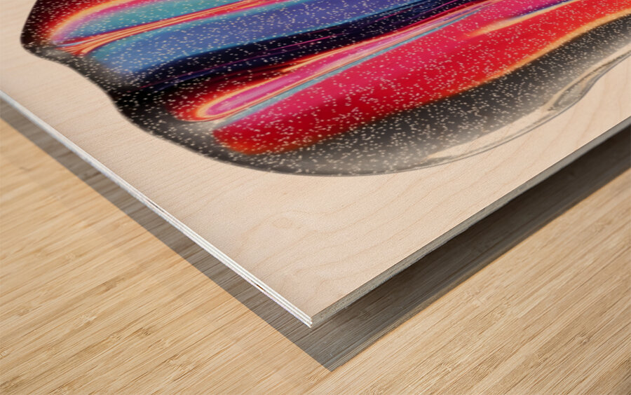 Velocity Palette – Compressed Color Burst Print Wood print