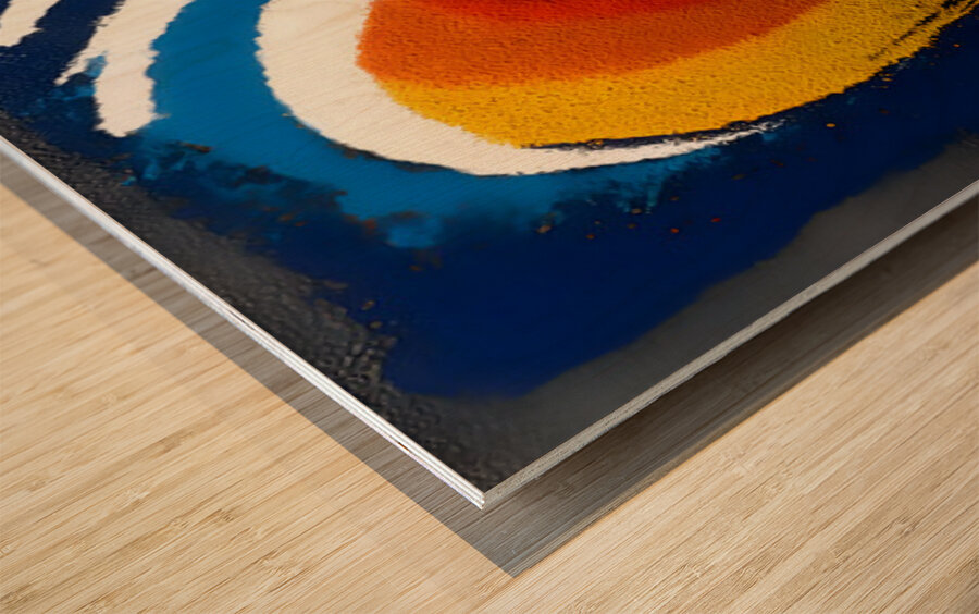 Tangerine Twins – Retro Pop Abstract Print Impression sur bois