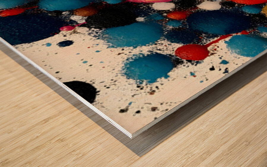 Balloon Room – Playful Pop-Color Abstract Print Wood print