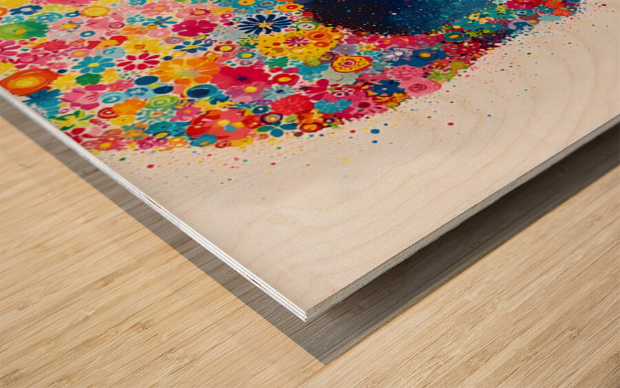 Garden of the Dead – Floral Skull Art Wood print