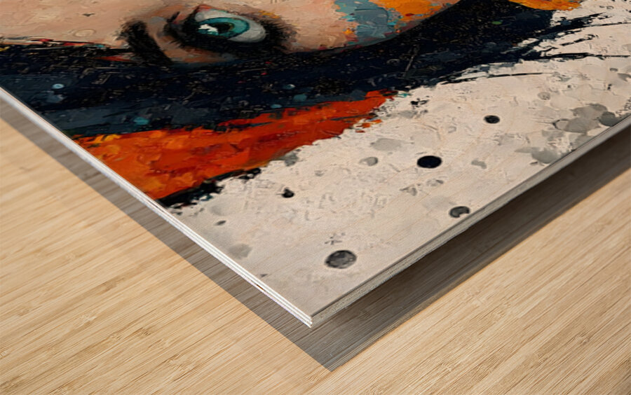 Who Told You  – Modern Portrait Print Wood print