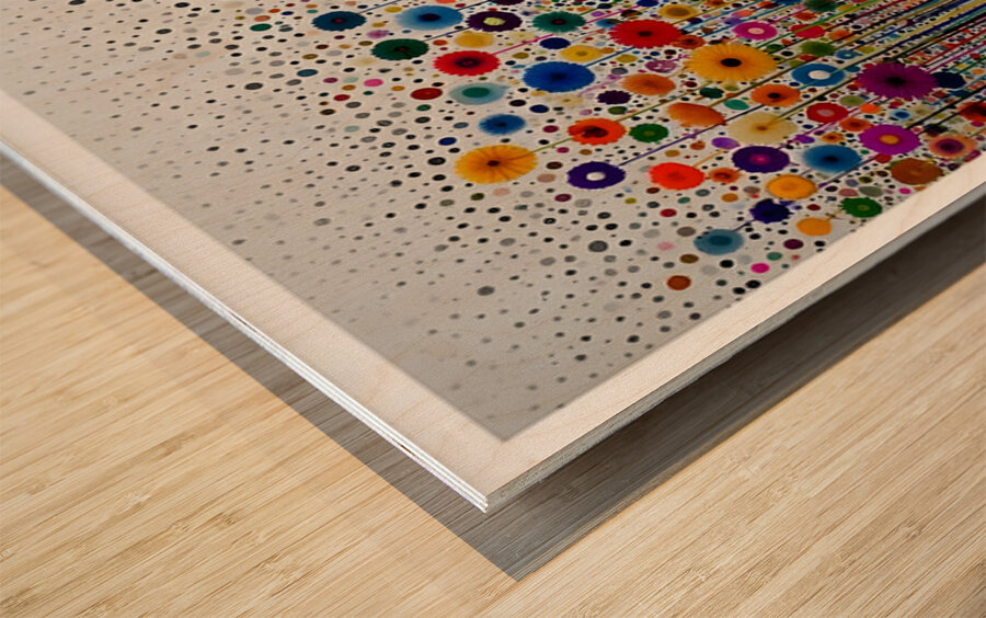 A Field That Never Ends– Abstract Wildflowers Print Wood print