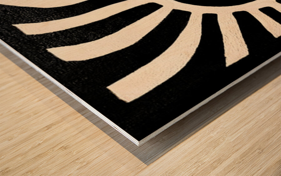 Heatwave – Minimal Abstract Print Impression sur bois