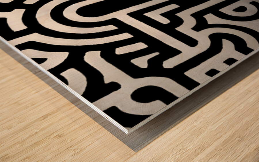 The Pattern of Thought – Minimal Abstract Print Wood print