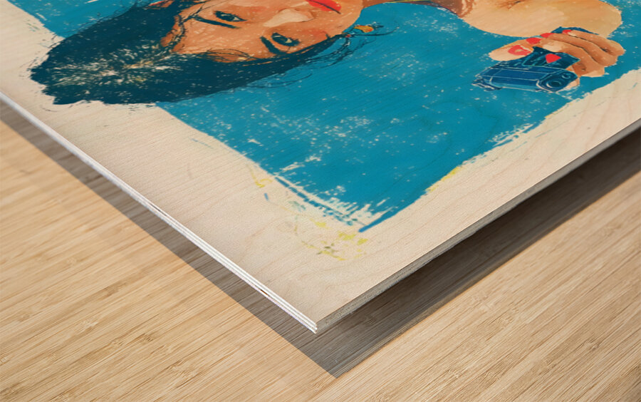 Femme Fatale – Pop Culture Portrait Print Wood print