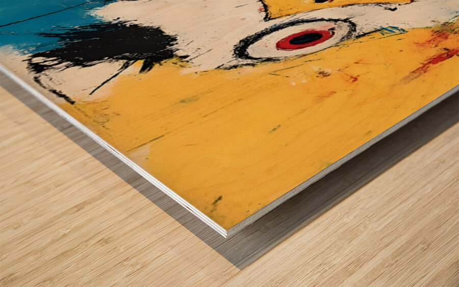 Quack Attack – Abstract Animal Portrait Print Wood print