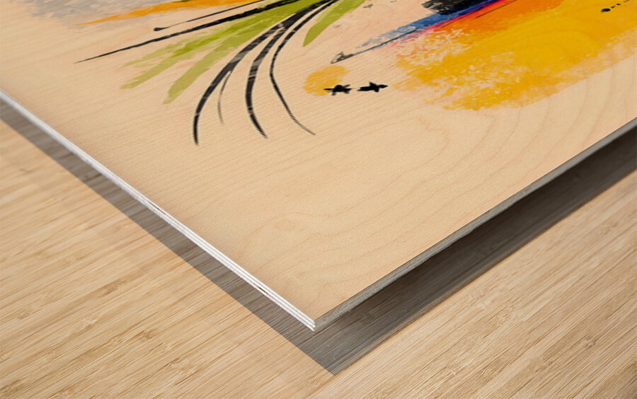 Studio Still – Abstract Vase Composition Print Wood print