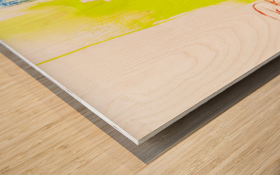 Cafe Chromatique – Modern Abstract Gentleman Print Wood print