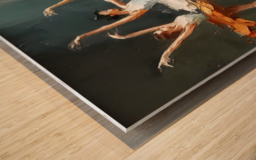 Rhythm in Motion – Ballet Dancers Print Wood print