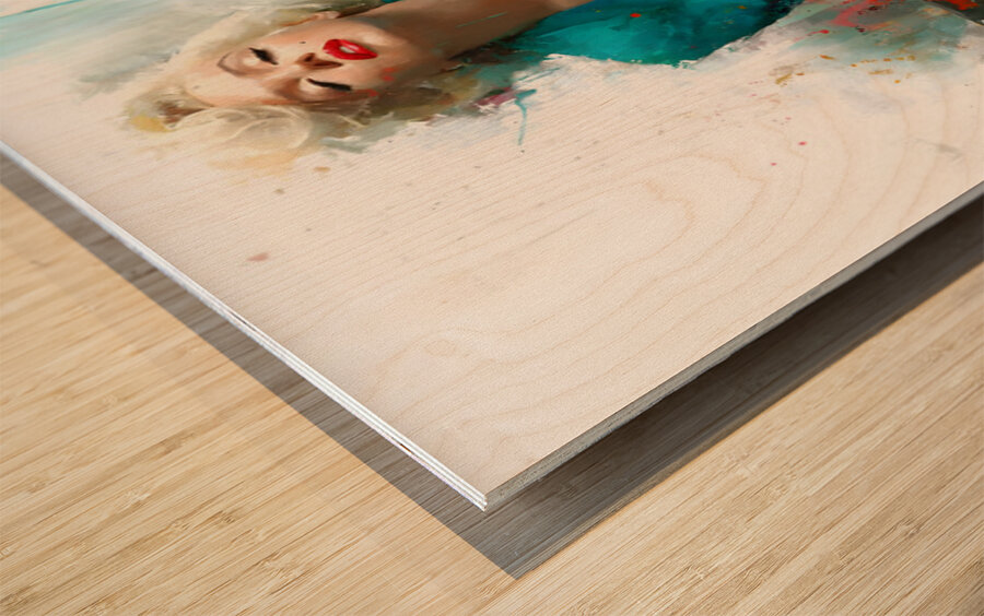 Icon in Color – Modern Muse Print Wood print