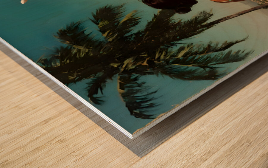 Departure – Retro Travel Muse Print Wood print