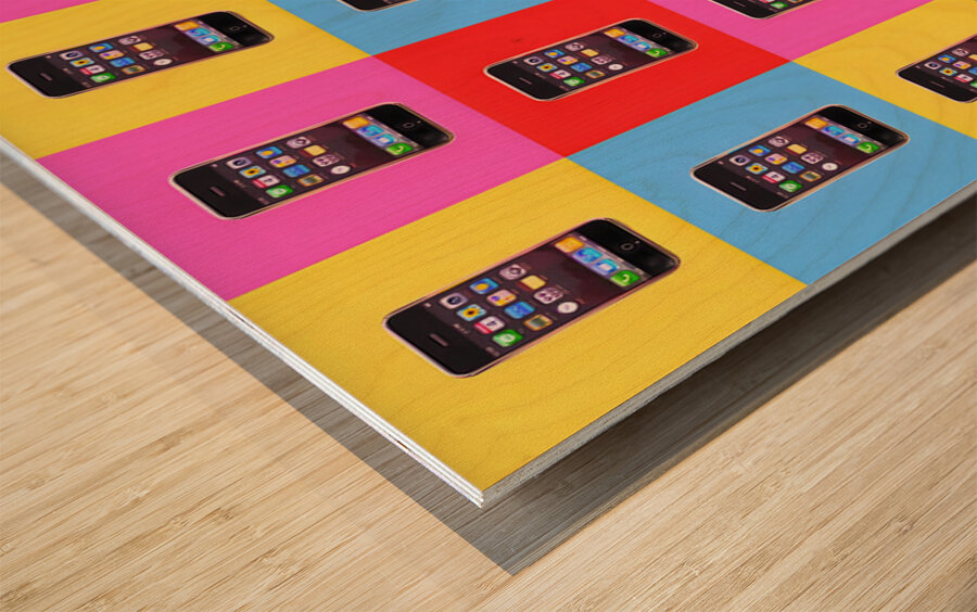 Hello Future – Original iPhone Pop Art Print Wood print