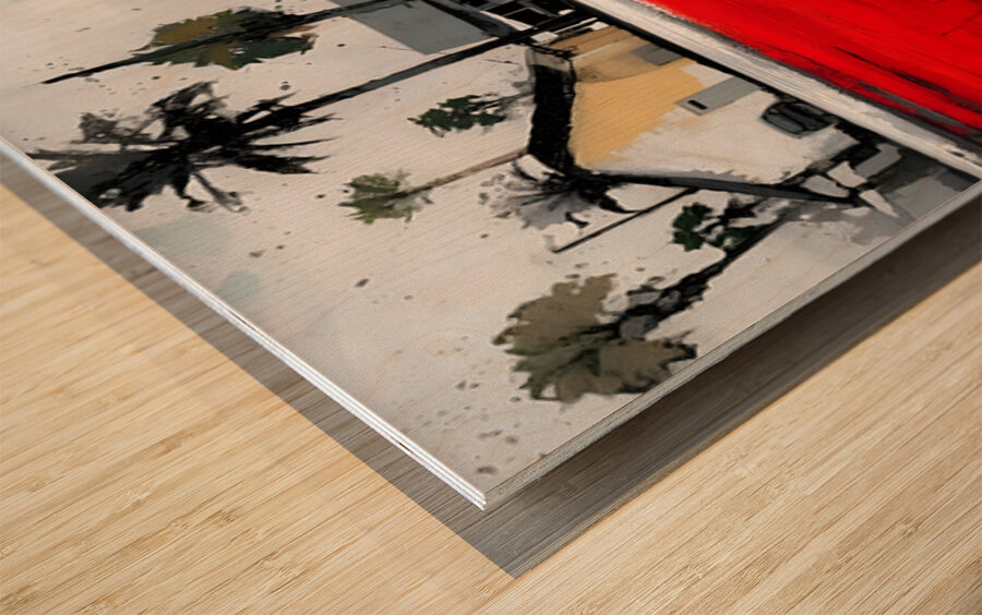 Crimson Lot - Coastal Village Print Impression sur bois