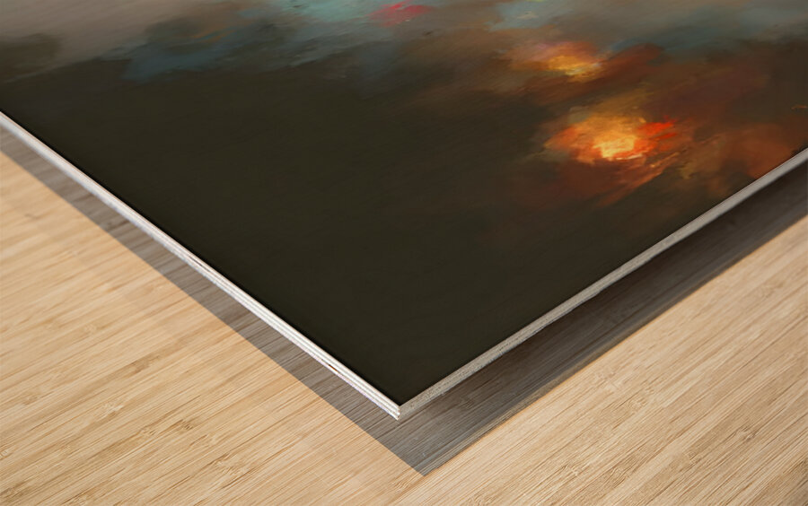 Through the Smoke – Western Cowboy Print Wood print