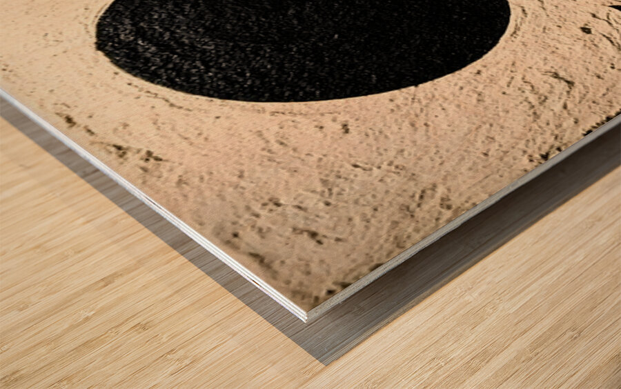 Eclipse Horizon – Minimalist Wave Print Wood print