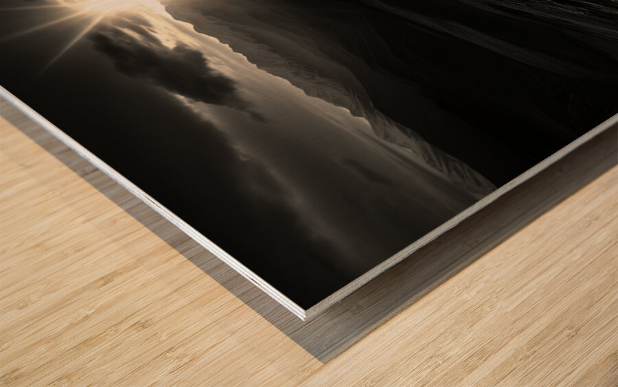 Twilight Bloom – Sunflowers at Dusk Print Impression sur bois